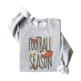thumbnail image 3 of Olive Loves Apple Women's Football Season Coquette Bow Crewneck Sweatshirt, Gray, Medium, 3 of 8