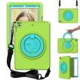 thumbnail image 2 of Feishell Case for iPad 9th/8th/7th Gen 10.2 inch 2021/2020/2019 with Screen Protector,Shockproof Rugged 360 Rotatable Folding Handle Kickstand Kids Friendly EVA Case Cover with Shoulder Strap,Green, 2 of 8