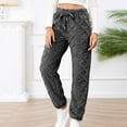 thumbnail image 6 of Buigttklop Pants for Women Women'S Casual Solid Elastic Waist Trousers Long Straight Pants, 6 of 6