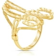 thumbnail image 2 of Floreo 10k Yellow Gold Personalized Letter Extra Large Cursive Initial Ring, 2 of 3