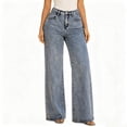thumbnail image 2 of JUSLIO Womens Jeans,High Waist Rhinestone Stretch Straight Leg Full Length Denim Jeans, 2 of 6