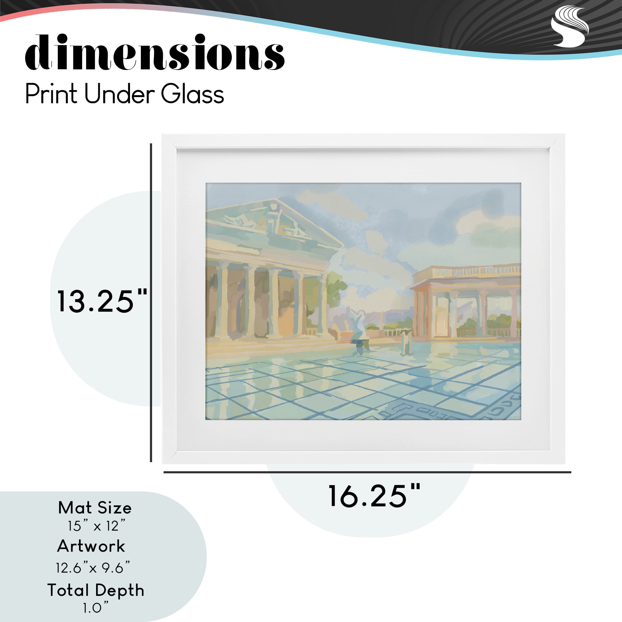 Stupell Industries Sam Simeon Architecture White Framed Print Under Glass, design by Amelia Noyes