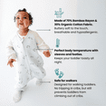 thumbnail image 2 of Tealbee Dreamsie - Bamboo Sleep Sack with Sleeves and Footies - (0.8 Tog) Croissant 12m-2t, 2 of 11