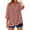 Watermelon red, variant on Yubnlvae 3/4 Sleeve Linen Tops for Women - 2025 Trendy Boho Button-Up Shirts (Cotton Blend, Vacation Ready) Black L
