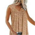 thumbnail image 5 of Going Out Tops for Women Plus Size Tank Tops for Women Summer,Womens Loose Fit Sleeveless T Shirts Boho Floral Print Casual V Neck Tunic Tees Blusas Para Mujer, 5 of 6