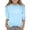 Light Blue, variant on Toddler Girl's 3/4 Sleeve Crew Neck Tops Heart Print Fashion T Shirt Top Size 3-4T ,Black