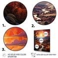 thumbnail image 3 of Designart "Countryside Crimson Sunset horizon I" Landscape & Nature Floater Framed Wall Decor, 3 of 7