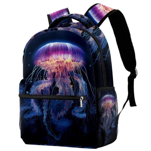 Lightweight Backpack Colorful Jellyfish School Bag Travel Laptop Daypack for Men Women Casual Rucksack