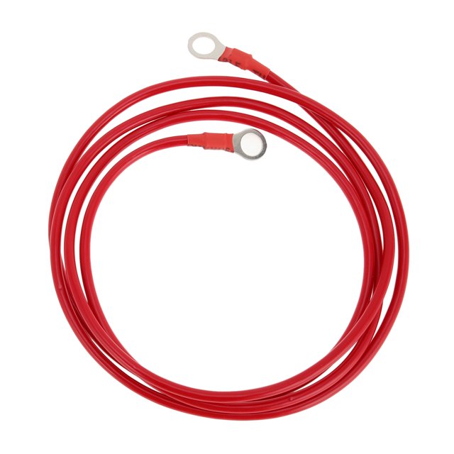 1 Pc Cable Inversor de Batería 10 AWG Gauge 6FT 3/8" Lug Cable de Batería Universal para Automóvil Vehículo Barco RV Solar Cobre Estañado Rojo