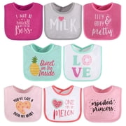 The Peanutshell Cotton Feeding Baby Bib, 8pk Girls