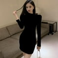 thumbnail image 4 of Printemps / Automne Version Coréenne de Robe Mode Femme Imprimé Zèbre Aguichant Taille Fine Confortable Manches Longues, 4 of 5