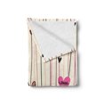 thumbnail image 2 of Valentines Day Soft Flannel Fleece Blanket, Hearts in Various Shapes and Sizes with Doodle Lines Love Themed Image, Cozy Plush for Indoor and Outdoor Use, 70" x 90", Black Coral Pink, by Ambesonne, 2 of 5