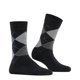thumbnail image 2 of Burlington Calcetines de Mujer - Queen, Calcetines Cortos, Algodón, Diseño de Rombos, Emblema del Logotipo Negro/gris/azul claro, 2 of 4