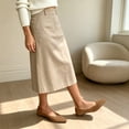 thumbnail image 2 of SuTry Women's Pointed Toe Flats V-Cut Slip On Minimalist Matte Fabric Lightweight Breathable Comfortable Office Commuter Daily Wear Shoes Outerwear(39), 2 of 8