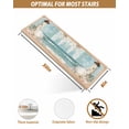 thumbnail image 4 of Coastal Nautical Stair Treads for Wooden Steps Indoor Runner Rug Carpet, Summer Beach Wave Starfish Shell 4 Pieces Peel and Stick Staircase Step Treads Covers Washable Throw Door Mats, 30"x8", 4 of 6