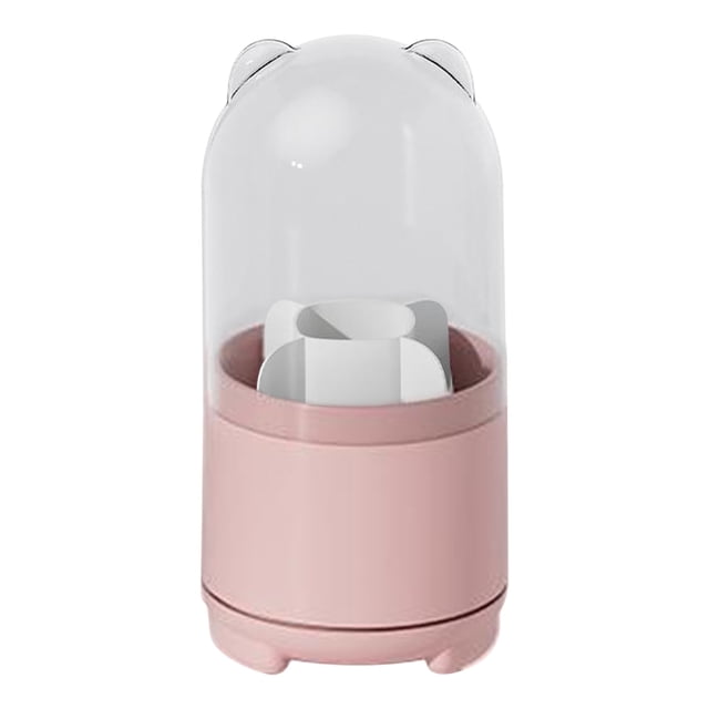 Makeup Brush Cleaner Transparent-proof 360 Rotary Makeup Brush Storage Box Transparent-proof Pen Eye Shadow Brush Lipstick Storage Makeup Brush Organizer