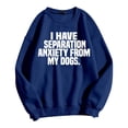 thumbnail image 6 of Women Crew Neck Pullover Zip up Hoodie Women Cropped No Hood Women's Pullover Hoodie Letter Print Round Neck Top for Fall & Winter Xl, 6 of 6