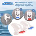 thumbnail image 5 of Water Dispenser Replacement Push Type White Plastic Tap Faucet 2 Pcs, 5 of 5