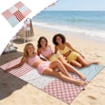 thumbnail image 2 of Sentmoon Picnic Blanket Waterproof Camping Blanket 200x140cm Microfiber Beach Blanket Double Sided Large Rectangular Thick Beach Mat Quicks Dry Sand Free for Travel Pool Swimming, 2 of 7
