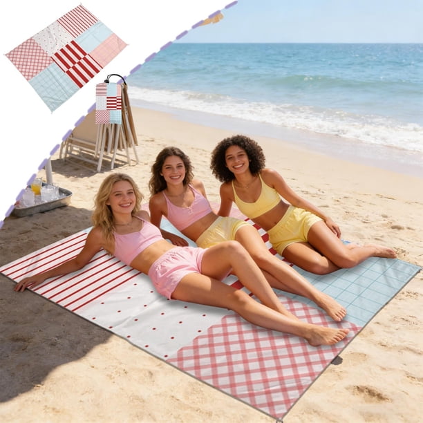 200x140cm Microfiber Beach Blanket Double Sided Large Rectangular Thick Beach Mat Quicks Dry Sand Free For Travel Pool Swimming