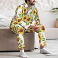 thumbnail image 6 of KLL Sunflowers Sleepwear Mens Flannel Pajamas,Long Cotton Pj Set, 6 of 7