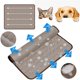 thumbnail image 5 of Billuyoard 1 alfombrilla para mascotas, sofá absorbente de agua de refrigeración, almohadilla para mascotas, alfombrilla plegable portátil de fibra Suministros para gatos marrón XS (40*30 cm) Billuyoard PT000489-06, 5 of 6