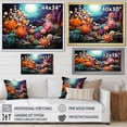 thumbnail image 4 of Designart "Colorful 0 Marine Animals euphony I" Marine Animals Floater Framed Wall Decor, 4 of 7