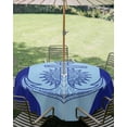 thumbnail image 3 of Outdoor Tablecloth with Umbrella Hole Zipper Navy Blue Anchor Round Tablecloth 54" Waterproof Outside Table Cloth Nautical Mandalas Boho Modern Abstract Patio Table Cover Tablecloths for Picnic Party, 3 of 8