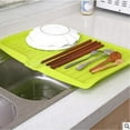 thumbnail image 3 of Large Rectangular White Plastic Draining Tray: Modern, Durable Multi-Purpose Organizer for Kitchen Fruits, Vegetables, Dishes & Utensils – Versatile Home Drainage Solution with Simple Design, 3 of 6