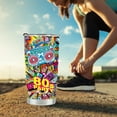 thumbnail image 3 of 80s Tumbler for Women Men, 80s Party Decoration, Tumbler with Lid and Straw 20oz, 80s Retro Gift Stainless Steel Insulated Coffee Mug Travel Cup, 3 of 5