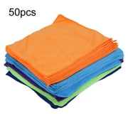 50 Pcs Washable Reusable Microfiber Cleaning Cloth Car No-Scratching Towel Rag