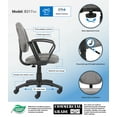 thumbnail image 3 of Boss Office Products Perfect Posture Deluxe Office Task Chair with Loop Arms, Grey, 3 of 7