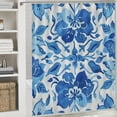 thumbnail image 6 of Pratyus Blue Flower Modern Waterproof Shower Curtain, Country Cottage & Farmhouse Bathroom Decor, 100% Polyester Fiber Curtain with Hooks 36x72, 6 of 7