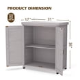 thumbnail image 3 of Potting Bench with Storage Cabinet and Metal Table Top for Outdoor Patio,Outdoor Work Station Table, 3 of 12