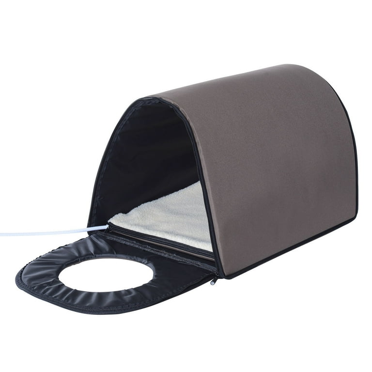 Pawhut heated outdoor cat cheap shelter