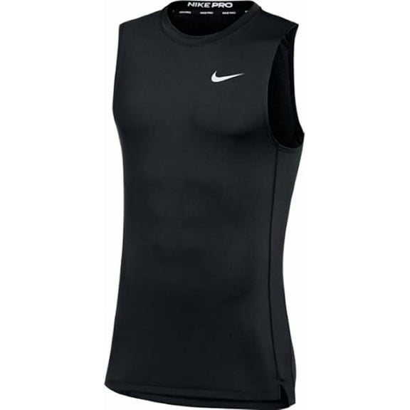 Nike Mens Pro Sleeveless Fitted Training Tee (Small, Black)