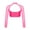 Hot Pink, variant on TiaoBug Kids Girls Sequins Jazz Dance Crop Top Long Sleeve Gymnastics Hip Hop Hollow Out Shirt Black 12