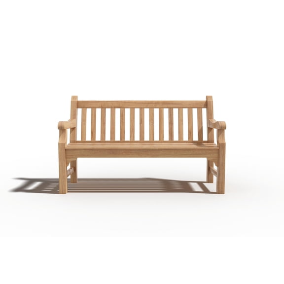 Curated Maison Belrose 2-Person Teak Outdoor Bench in Natural