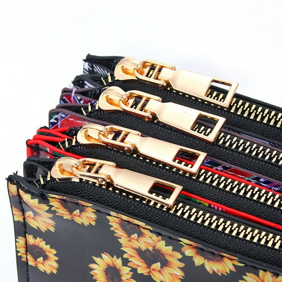 HEMOTON  Money Pouch Leather Bracelet Keychain Wallet Storage Delicate Zipper Purse Miss