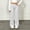 White, variant on NEBWOAK Little Girls Wide Leg Lounge Pants High Rise Elastic Waist Comfy Palazzo Pink,Size 5-6T