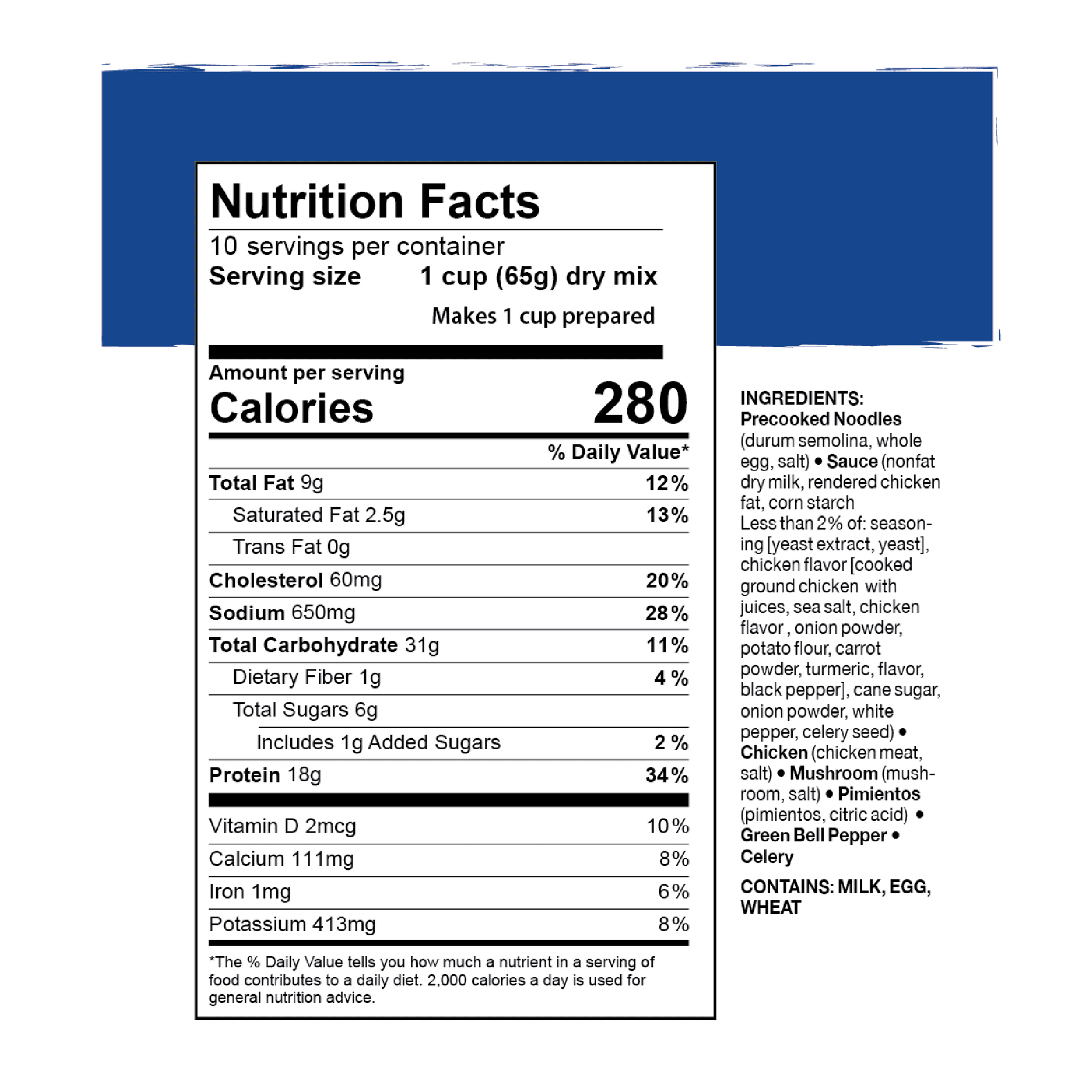 Mountain Casserole Shelf Stable No Preservatives Freeze Dried Noodle Backpacking Food, Chicken, Can