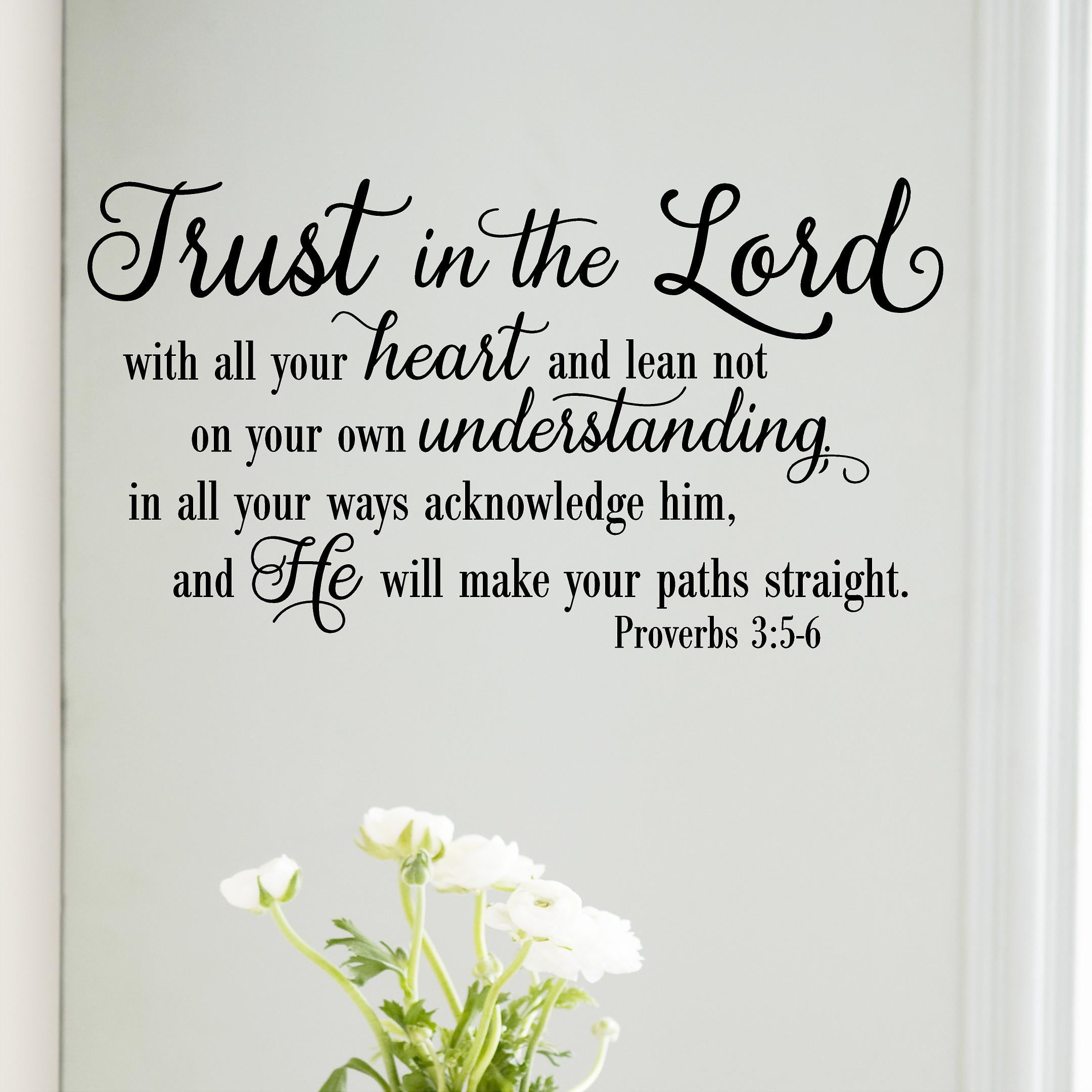 TRUST IN THE LORD Home Bedroom Wall Art Decal 24" 