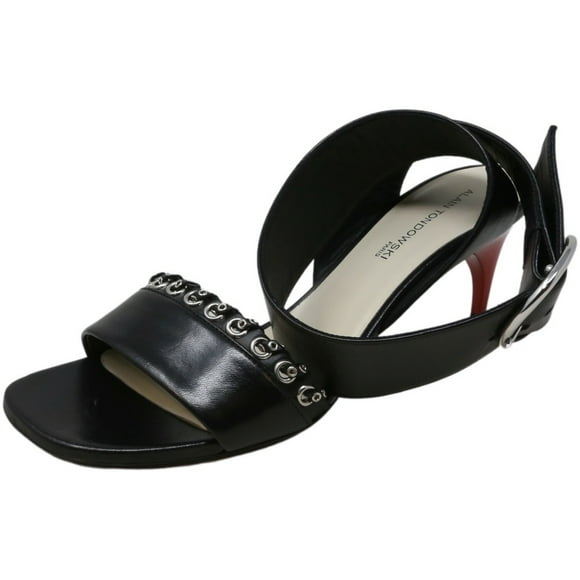 Alain Tondowski Women's Agnello Acapulco Black Ankle-High Leather Heel - 8.5 M