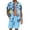 Palm Leaf Blue, variant on COOFANDY Men's Hawaiian Matching Set Summer Beach 2 Piece Outfits Flower Button Down Shirts and Shorts