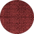 thumbnail image 1 of Ahgly Company Indoor Round Abstract Red Modern Area Rugs, 4' Round, 1 of 4