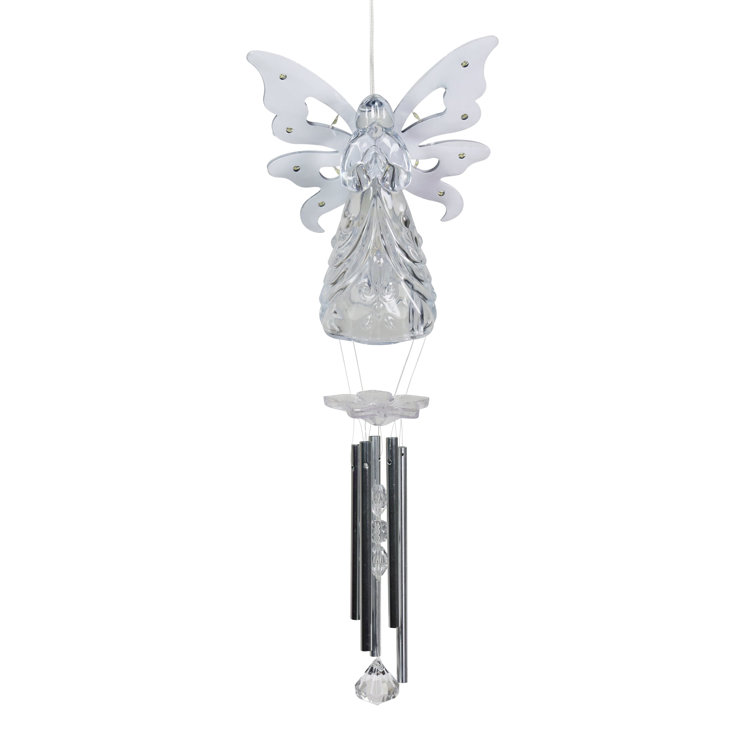 Wind Chimes Metal and Glass Angel Outdoor Garden Yard Relaxing 
