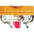 thumbnail image 4 of HSS 4 Tier Wire Shelf Cart with Bamboo Top Freestanding, 30.5"W x 22"D x 36.5"H, Chrome, 4 of 4