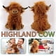 thumbnail image 3 of 25cm Highland Cows Stuffed Animal, Scottish Cow Plush Toy, Soft Farm Cattle, 3 of 5