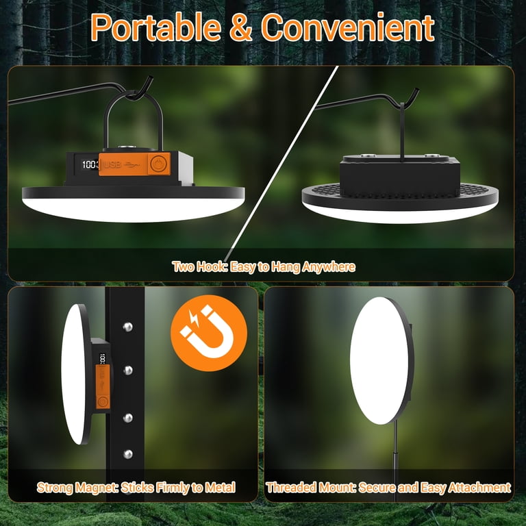 COSJM 6000LM LED Camping Light, Rechargeable Power Bank photo 5
