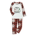 thumbnail image 4 of Hirigin Store Family Matching Christmas Pajamas, Cartoon Gnome Print Long-Sleeved Tops + Plaid  Snowflake Pattern Trousers Sleepwear Outfits, 4 of 10